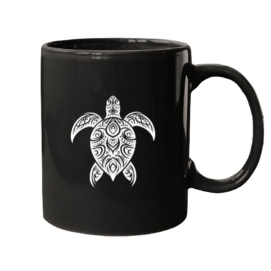 Mystical Turtle With Tribal Elements Mugs
