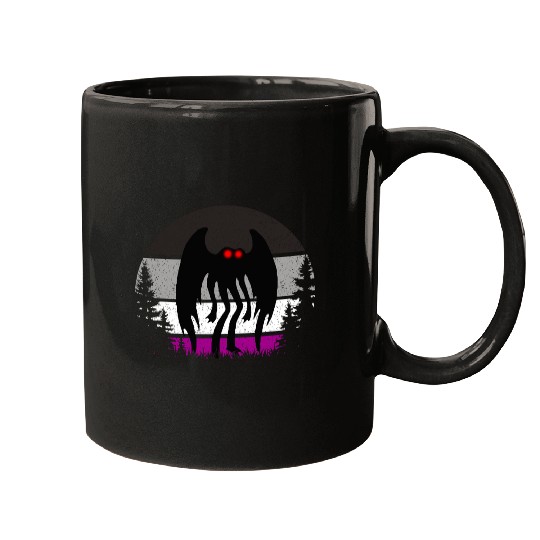 Retro ACE Mothman Asexual Pride Point pleasant Cry Mugs
