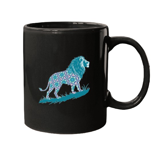 Star of David Pattern 8 Lion of Judah Mugs