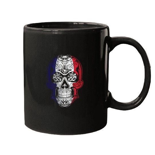 France X Head Skull Flag Mugs