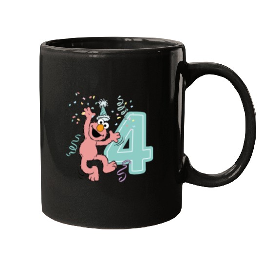Sesame Street Birthday Design With Elmo 4 Years Mugs
