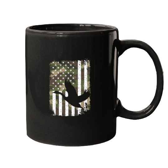Goose Hunting Camo US Flag For Hunter Camouflage Mugs