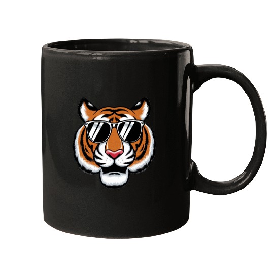 Cartoon Tiger Cute Jungle Animal For Tiger Lover Mugs