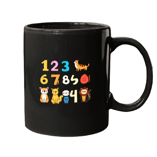Number Animals Mugs