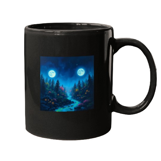 Moons in Alien Forest 3 Mugs