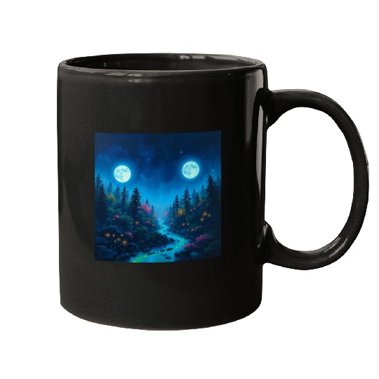 Moons in Alien Forest 3 Mugs