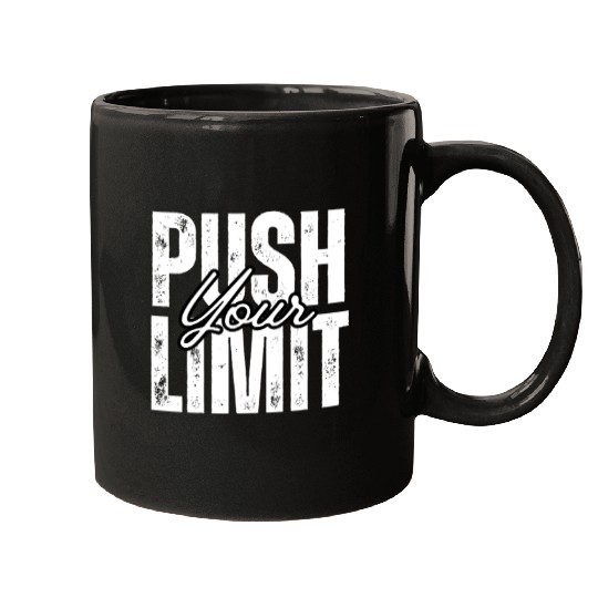 Push Your Limit | Bold Gym Motivation Mugs for