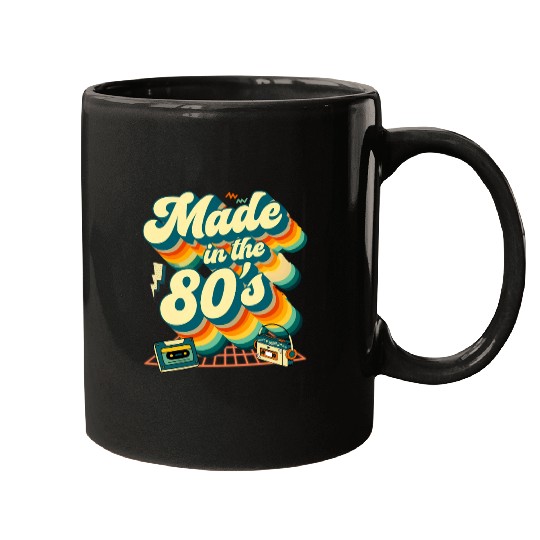 made in the 80s retro groovy Mugs