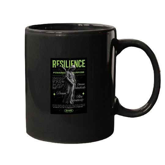 Resilience Angel – Neon Motivational Art Mugs