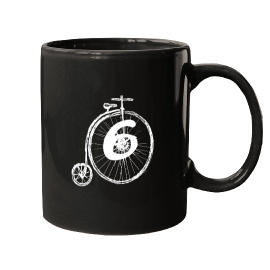 Biker Cycling Penny Farthing Mugs