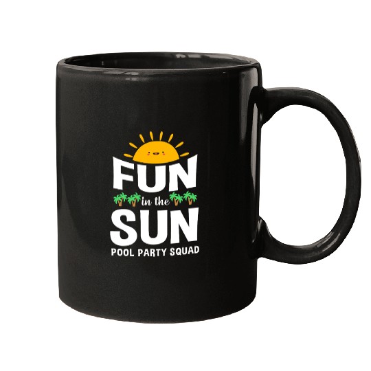 Pool Party Squad Summer Vacation Mugs