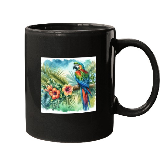 Majestic Macaw Parrot Mugs
