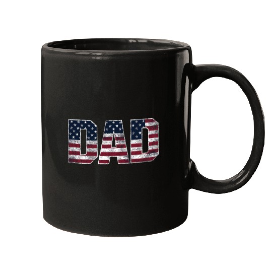 Vintage Dad Usa Flag ,American Daddy Father's Day Mugs