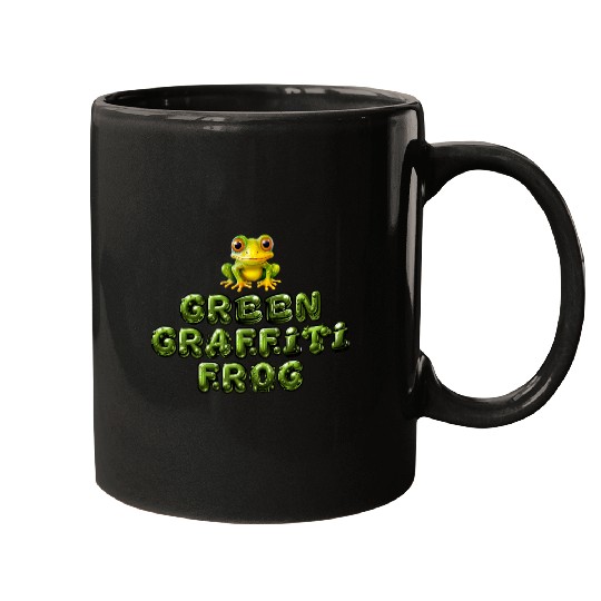 Green Graffiti Frog  Yes, that's me! Mugs