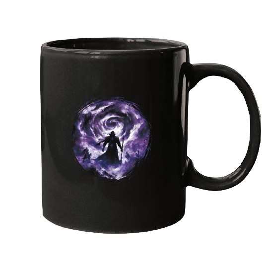 Dark Sorcerer with Purple Mist and Arcane Power Mugs
