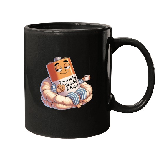 Powered by Snacks & Naps Mugs