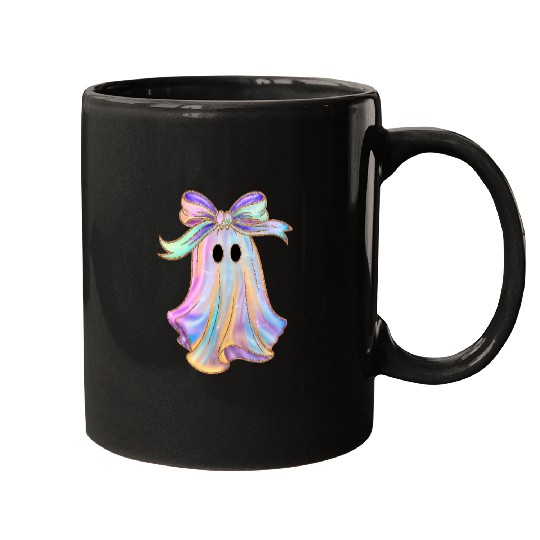 Iridescent Ghost Halloween Mugs