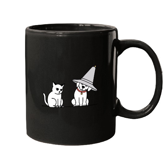 Grumpy Cat and Wizard Dog Mugs