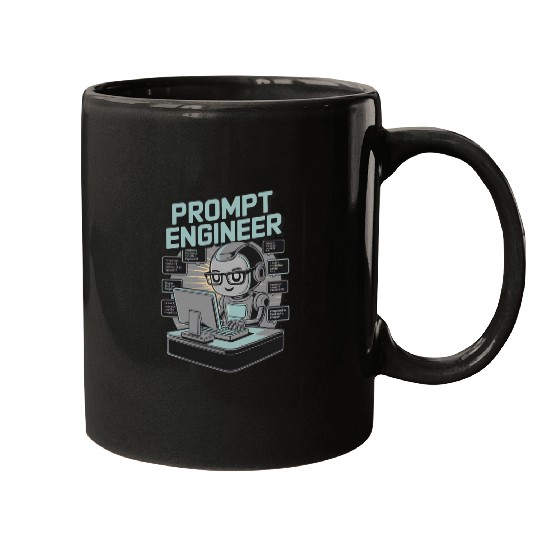 Prompt Engineer AI Robot Programmer Tech Nerd Mugs