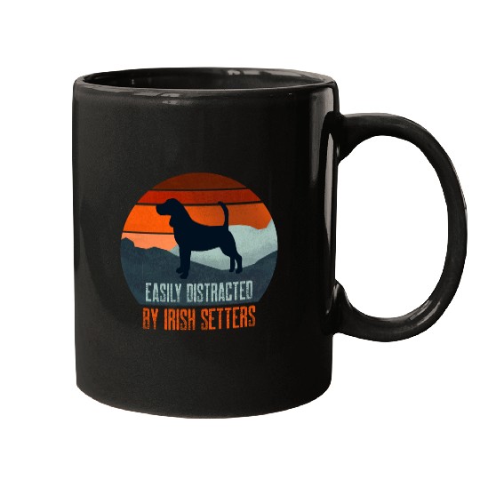 Easily Distracted By Irish Setters Dog Walking Mugs