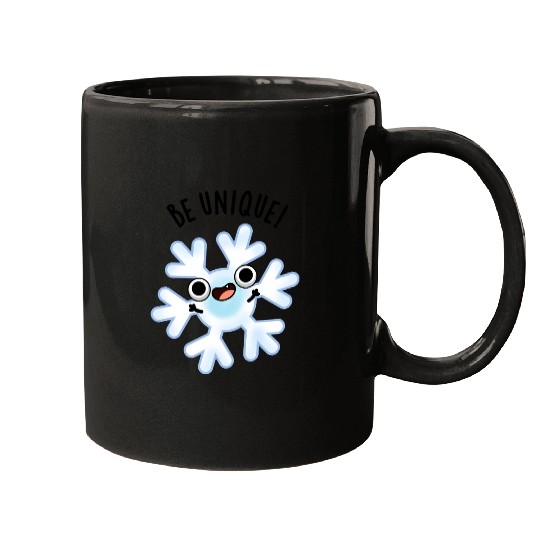 Be Unique Funny Snowflake Pun Mugs