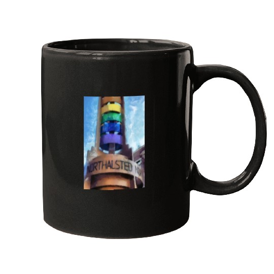 Legacy LGBTQ Rainbow Pylon Chicago Landmark Art Mugs