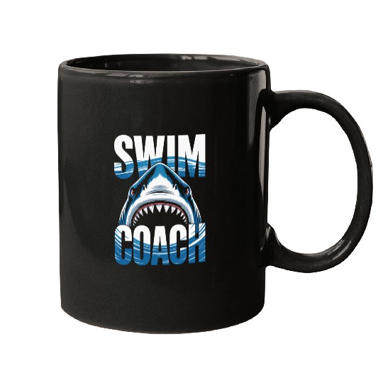 Swim Coach Shark Mugs