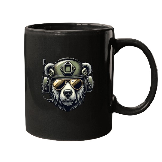 Bear Military Design Mugs
