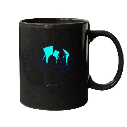 Royal Blue Lightning shadow Mugs
