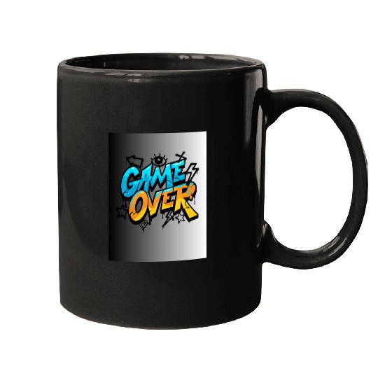 Graffiti Style Game Over Illustration Mugs