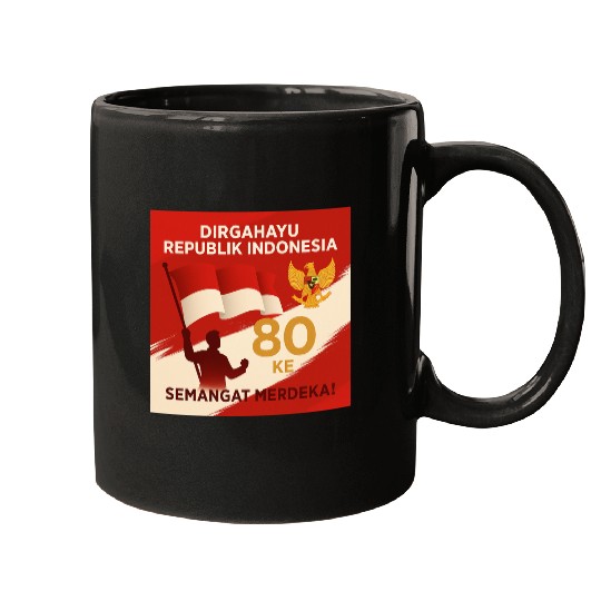 Indonesian Independence 80th Anniversary Mugs