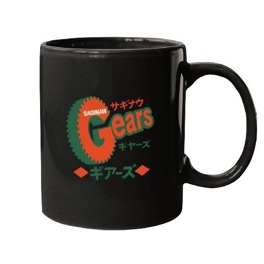 Vintage Saginaw Gears Hockey Japenese Style Mugs