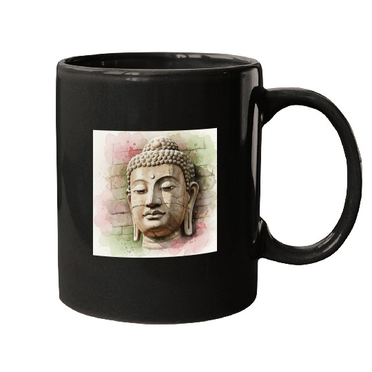 Ethereal Buddha Face Art Mugs