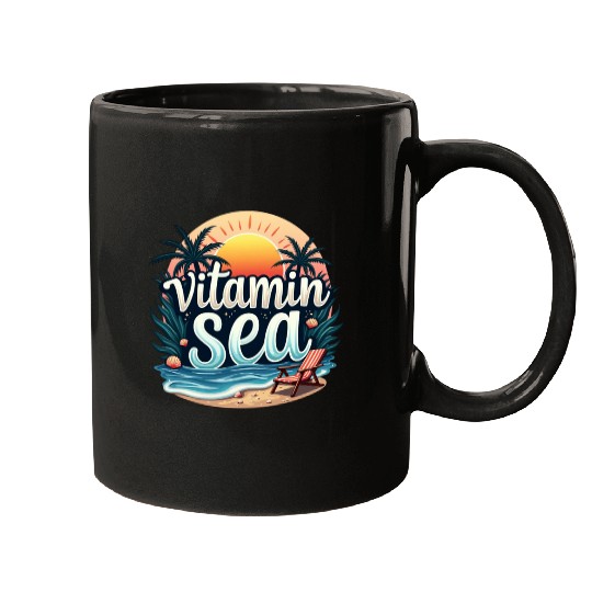 Sunset Beach Relaxation Design Mugs