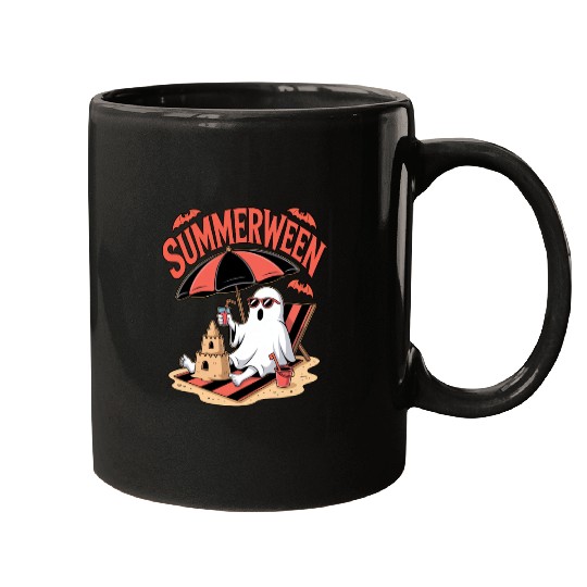 Summerween Beach Ghost Mugs