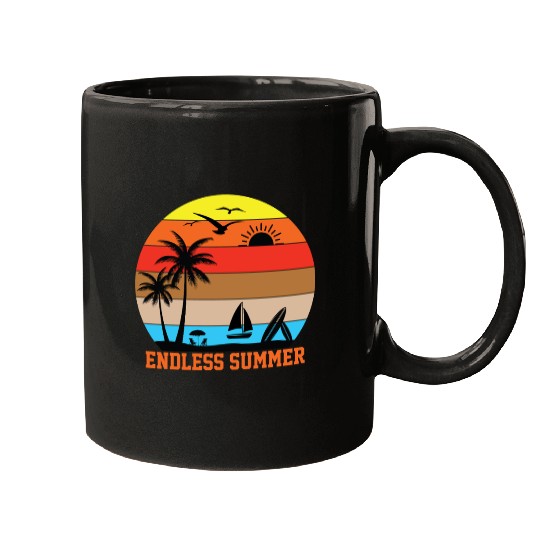 Endless Summer Sunset Design Mugs