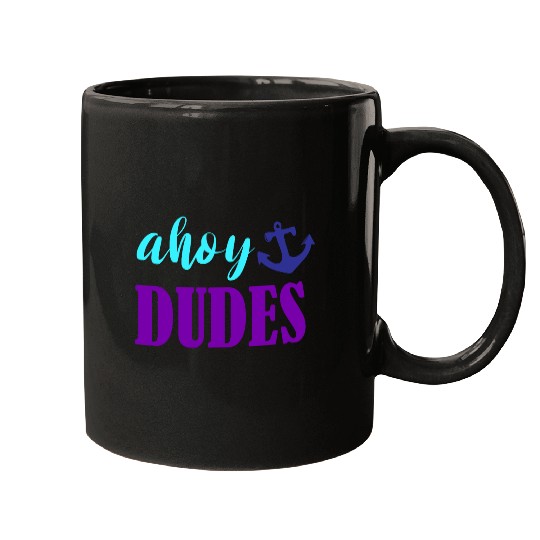 Ahoy Dudes Nautical Summer Mugs