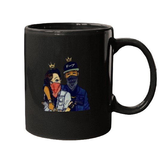 Urban Rebels Masked Duo Mugs Design