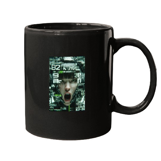 Cyberpunk Digital Scream Mugs