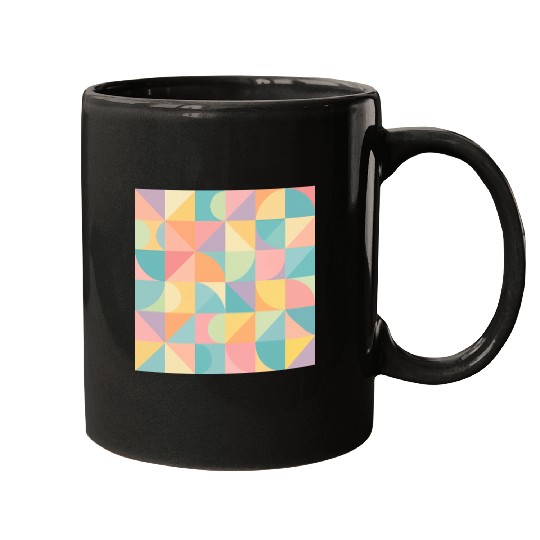 Pastel Geometric Pattern for Modern Apparel Mugs