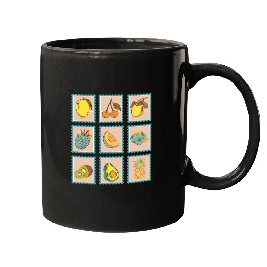 Vintage stamps fruit Mugs
