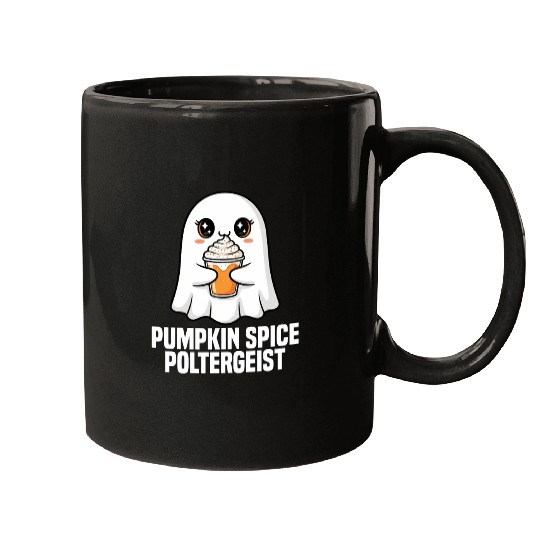 PUMPKIN SPICE POLTERGEIST - GHOST HALLOWEEN Mugs
