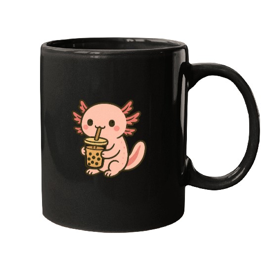 Kawaii Aspiring Dragon with Bubble Tea Mugs
