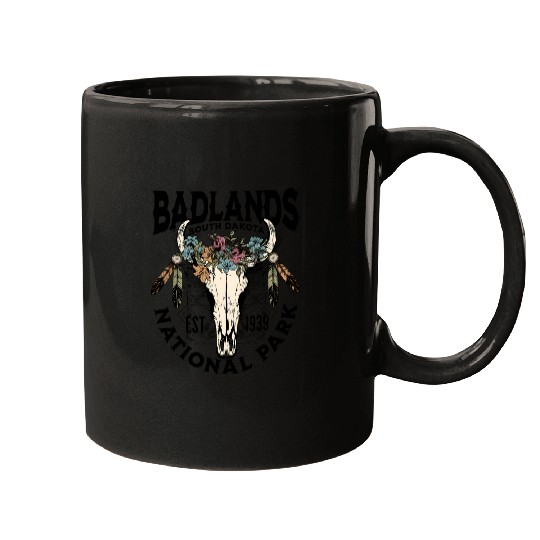 Badlands National Park South Dakota Nature Buffalo Mugs