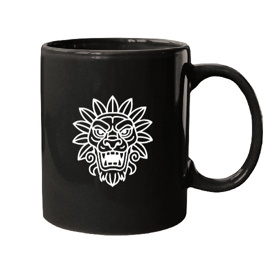 Aztec Feathered Serpent Artwork Mugs