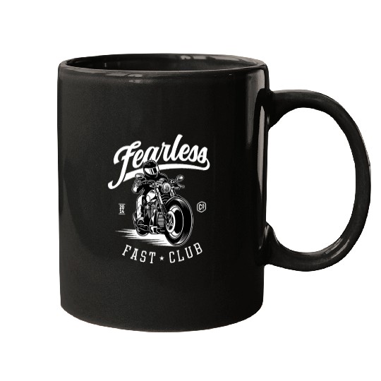 Fearless Motorcycle Club Logo Design Mugs