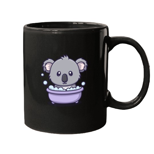 Cute Koala Bear Taking a Bubble Bath Relaxing  Mugs