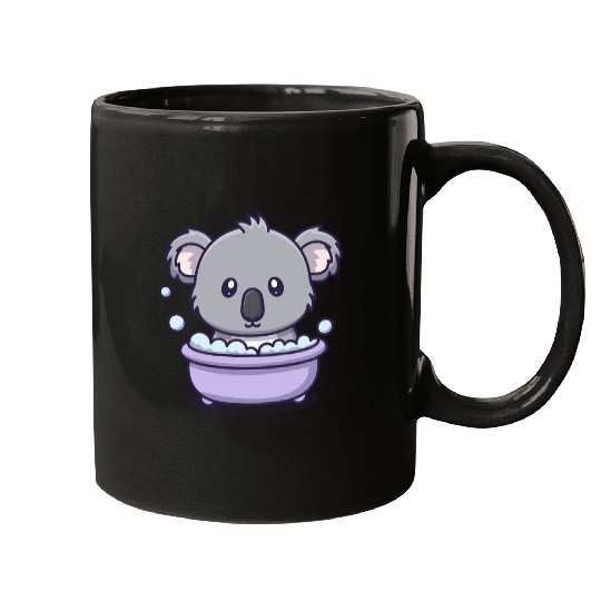 Cute Koala Bear Taking a Bubble Bath Relaxing  Mugs