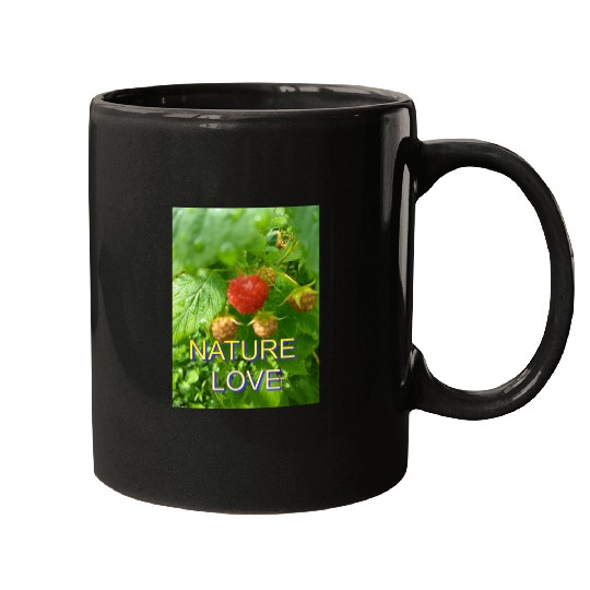 Vivid Raspberry and Greenery Nature Design Mugs