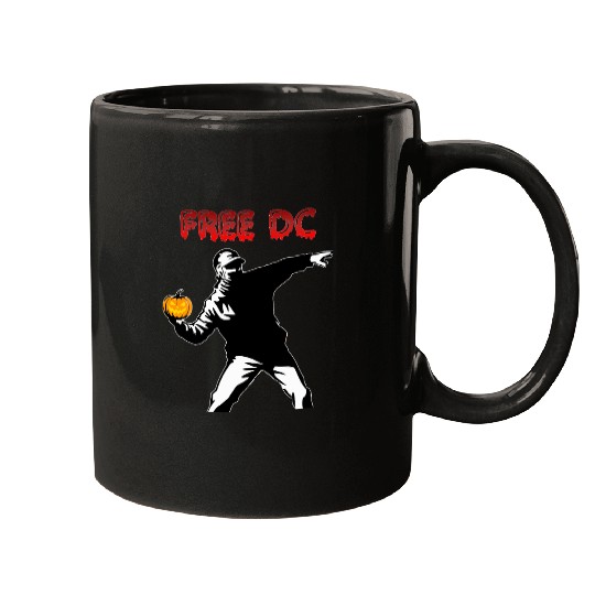 Free DC With Pumpkin - Funny Halloween Mugs